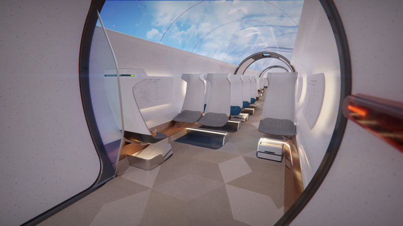 Ein Hyperloop könnte Passagiere oder Fracht mit mehr als 1.000 kmh trans...
