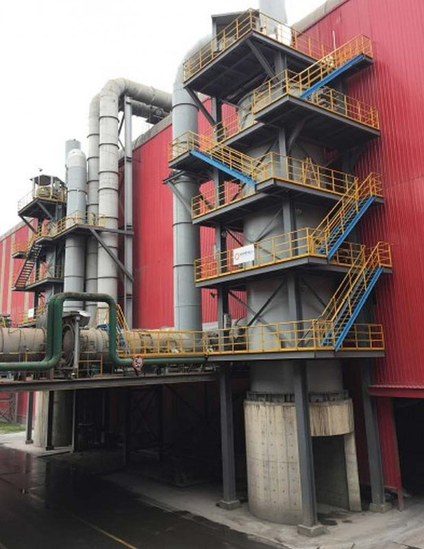 WESP-Filtertürme von Primetals Technologies für die BOF- (LD-)Konverter 1 und 2 bei Changzhou Eastran Special Steel Co., Ltd. - Photo: Primetals Technologies,Limited
