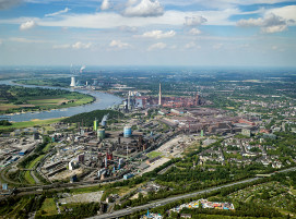 Luftaufnahme Standort Duisburg, thyssenkrupp Steel Europe AG