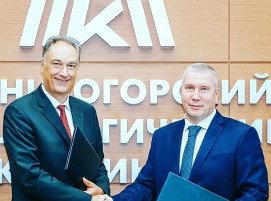 Von links: Burkhard Dahmen, CEO von SMS group und Pavel Shilyaev, CEO von MMK