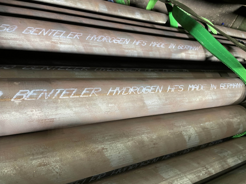 BENTELER Steel/Tube entwickelt und produziert Stahl sowie nahtlose und geschweißte Qualitätsstahlrohre – jetzt auch nahtlose, warmgewalzte Leitungsrohre für die sichere Verteilung von Wasserstoff. - Photo: Benteler