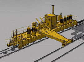 3D-Darstellung des neuen, verstärkten SCHADE-Wagon Chargers für Taman Seaport