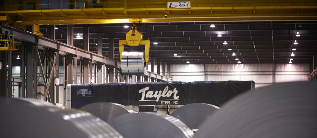 Steel coils at the Taylor Steel Inc. workshop - Photo: Taylor Steel Inc.