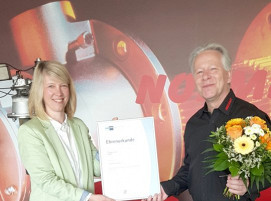 Dr. Cindy Krause, Geschäftsführerin IHK Chemnitz (Regionalkammer Mittelsachsen) und Matthias Wolf, Geschäftsführer NOXMAT GmbH