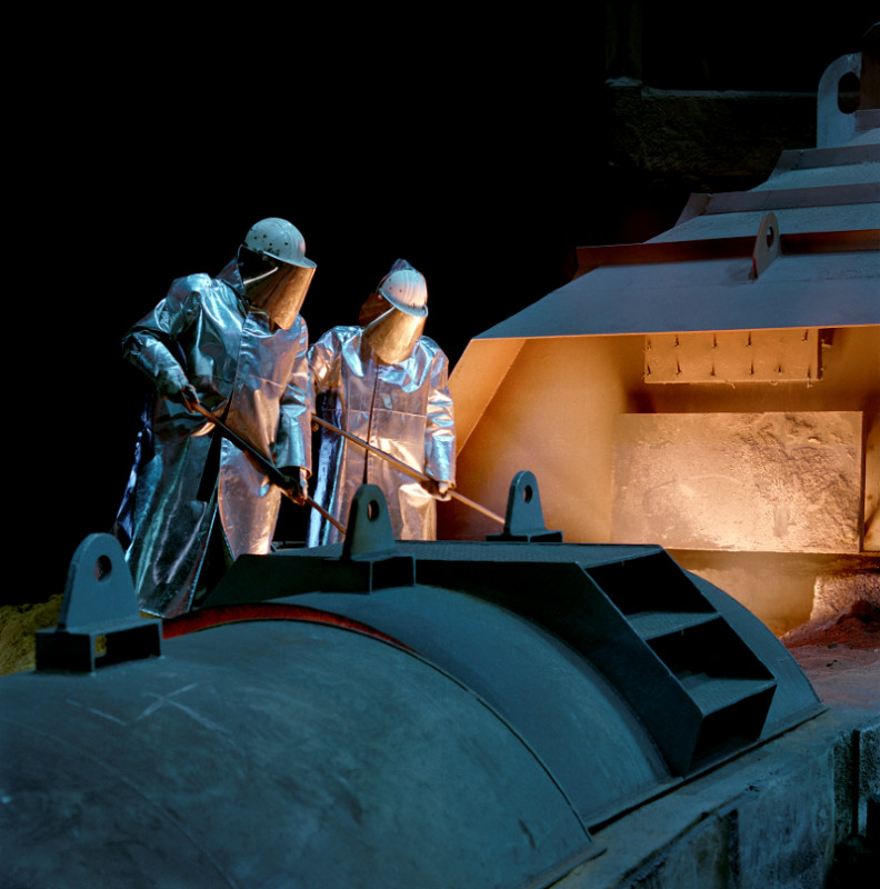 Roheisenerzeugung und Abstichprozess am Hochofen von thyssenkrupp Steel Europe in Duisburg - Photo: thyssenkrupp