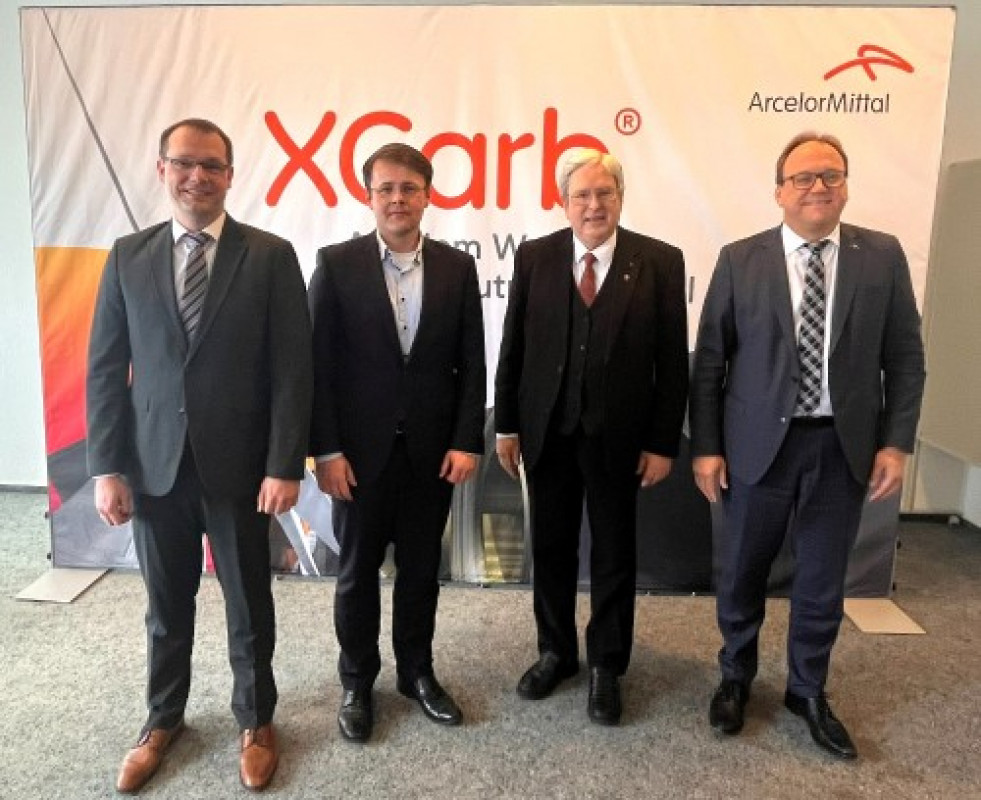 Gruppenfoto mit Picco, Röntzsch, Steinbach, Blaschek @ArcelorMittal