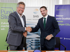 Dr. Karl-Ulrich Köhler, Vorsitzender der Geschäftsführung der SHS - Stahl-Holding Saar und Felipe Montero, CEO von Iberdrola Deutschland