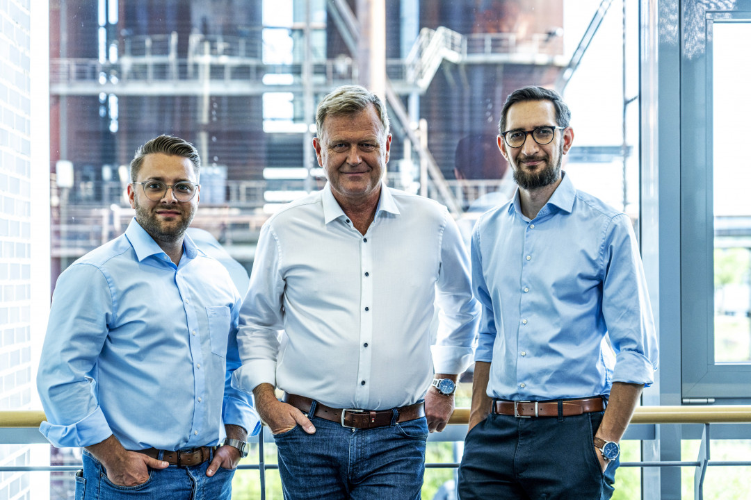 Die drei nominierten Ingenieure v.l. Bernd-Henning Feller, Jens te Kaat und Dan-Adrian Moldovan© Deutscher Zukunftspreis_AnsgarPud