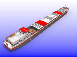 Illustration des neuen Trockengüterschiffes für Salzgitter Flachstahl