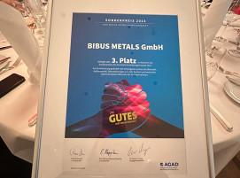 Die Bibus Metals GmbH wurde für ihr Ausbildungskonzept ausgezeichnet.