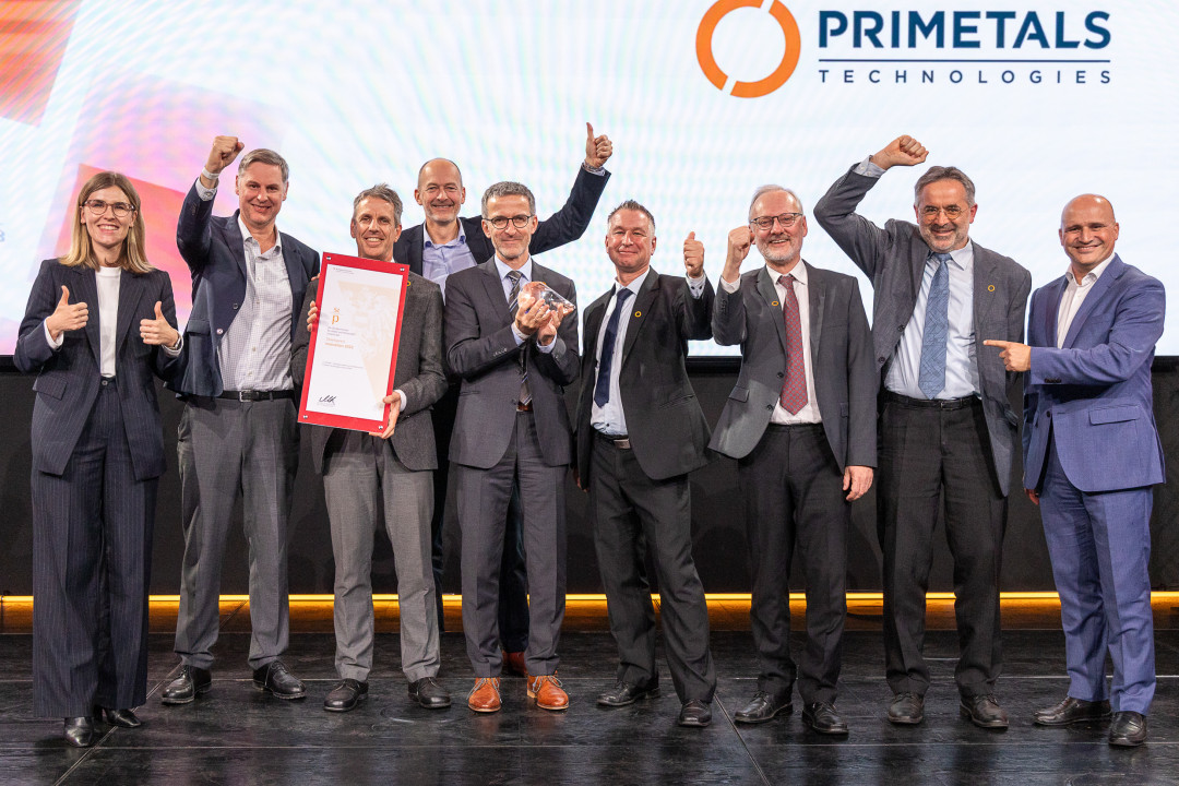 Das mit dem österreichischen Staatspreis Innovation ausgezeichnete Team von Primetals Technologies bei der Preisverleihung in Wien. - Foto: Primetals Technologies
