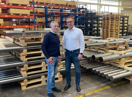 Detlef Wurring, GF ETM eurotools GmbH und Herr Krüger, Vertrieb der Swiss Steel Group