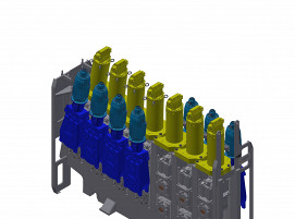3D-Ansicht des Treibrichtaggregats mit SRD-Segmenten für Hard Reduction