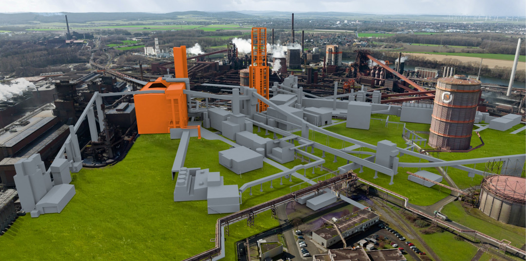 3D-Grafik des Anlagenkonzepts im SALCOS-Programm der Salzgitter AG - Archivbild: Salzgitter AG