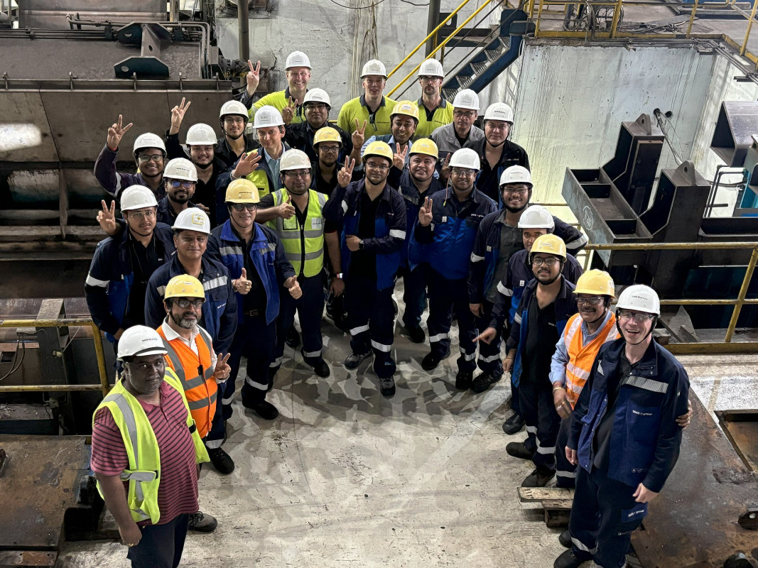 Das Projektteam von SMS group bei Tata Steel Jamshedpur. - Photo: SMS group