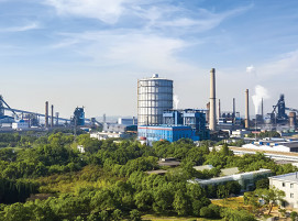 Außenansicht des Stahlwerks Xiangtan Iron and Steel