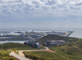 Der Hafen der Hauptinsel von Helgoland