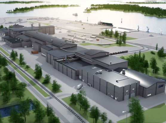 Grafische Darstellung des geplanten Werks von SSAB