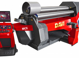 Vollelektrische Rundbiegemaschine MCE e-POWER mit CNC-Steuerung iRoll eXtreme und Lasermessystem AI-Vision