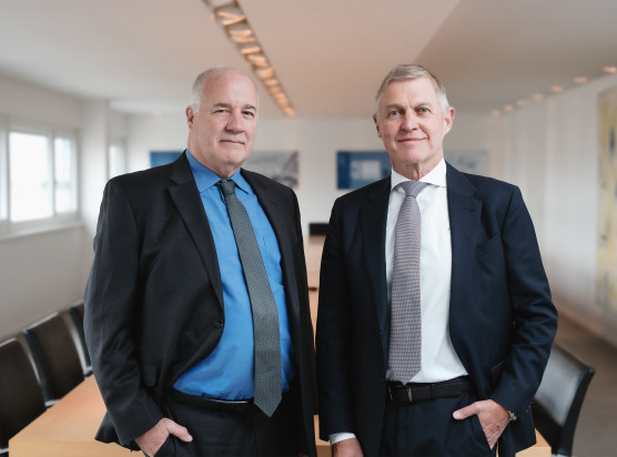 Die neue Unternehmensleitung („Executive Board“) der Benteler Gruppe: Thomas Glynn (CFO) und Ralf Göttel (CEO)