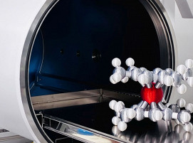Molekülmodell der stabilen Eisen(I)-Verbindung, die Forschende am KIT als Ausgangspunkt für neue Katalysatoren entwickelt haben.