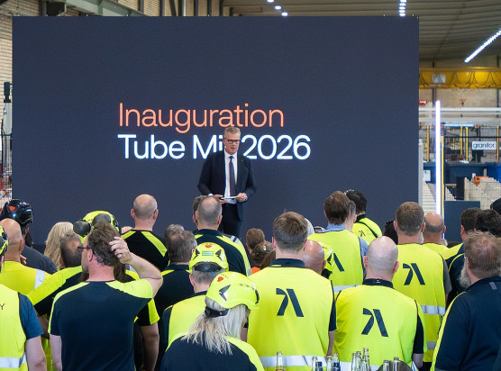 Göran Björkman, CEO und Präsident von Alleima, während der Einweihung des Rohrwerks am 2. Juni in Sandviken, Schweden