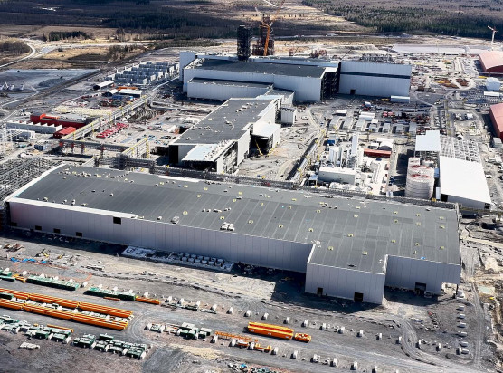 Das im Bau befindliche Stegra-Werk im nordschwedischen Boden