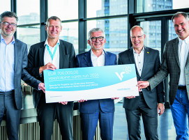 (v. l.) Franz Gebetsroither (MSF), Christoph Jünger (UNICEF), Herbert Eibensteiner, Stefan Fritz (Hilfswerk International) und Peter Kaiser (ÖRK)