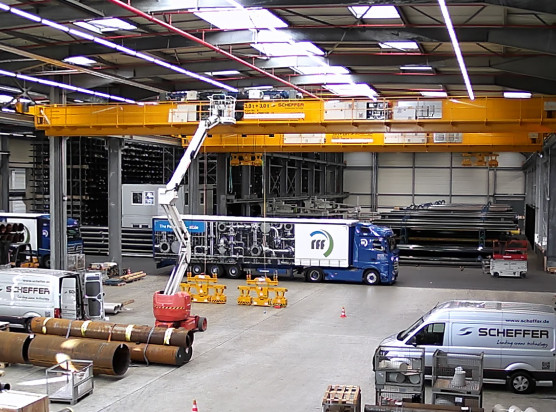 Die neue Krananlage bei rff Rohr Flansch Fitting
