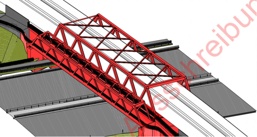 Grafik der geplanten Brücke - Bild: Donges Stahlbau