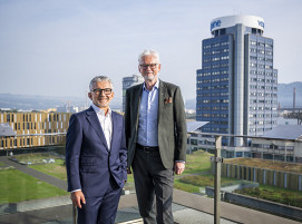 im Bild (v.lnr.): Herbert Eibensteiner, CEO voestalpine AG und Michael Strugl, CEO VERBUND AG